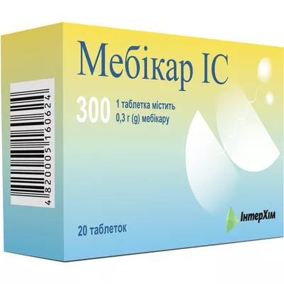 Мебікар ІС, таблетки, 0.3 г, №20 изображение №2 | интернет-аптека Farmaco.ua