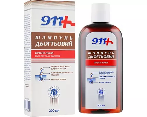 911 Дегтярный, шампунь против перхоти для всех типов волос, 200 мл | интернет-аптека Farmaco.ua