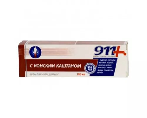 911 С конским каштаном, гель-бальзам для ног, 100 мл | интернет-аптека Farmaco.ua
