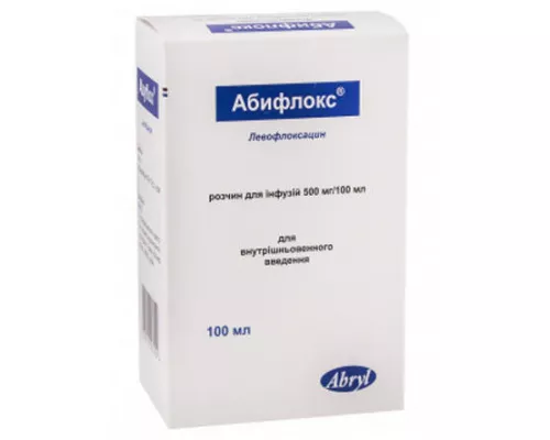 Абифлокс, раствор для инфузий, флакон 100 мл, 500 мг/100 мл, №1 | интернет-аптека Farmaco.ua