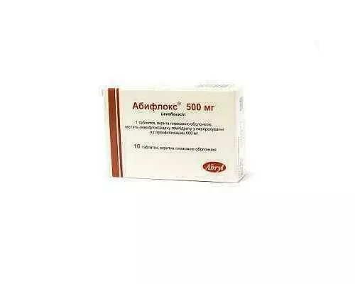 Абифлокс®, таблетки вкриті плівковою оболонкою, 500 мг, №10 | интернет-аптека Farmaco.ua