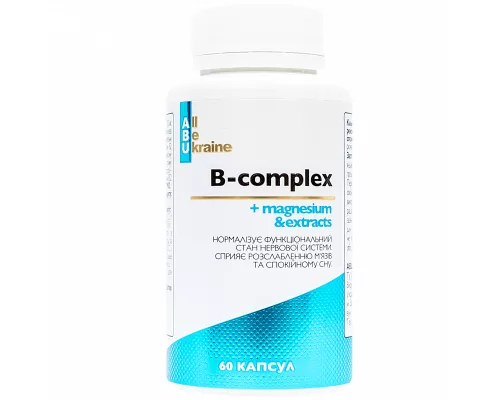 ABU, B-Complex+Magnesium, комплекс Магний + витамины группы В, капсулы, №60 | интернет-аптека Farmaco.ua