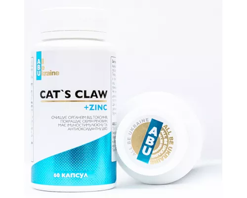 ABU, Cat's claw+Zinc, котячий кіготь з вітаміном С та Цинком, капсули, №60 | интернет-аптека Farmaco.ua