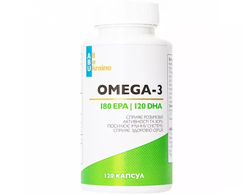 ABU, Omega 3 180/120 EPA, Омега 3 жирные кислоты, капсулы, №120 | интернет-аптека Farmaco.ua