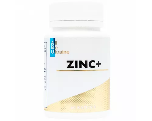 ABU, Zinc+, цинк цитрат з вітаміном С та лемонграсом, капсули, №60 | интернет-аптека Farmaco.ua