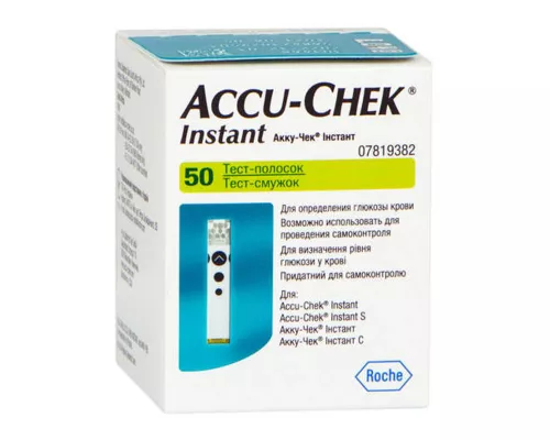 Accu-Chek Instant, тест-смужки для глюкометра, №50 | интернет-аптека Farmaco.ua