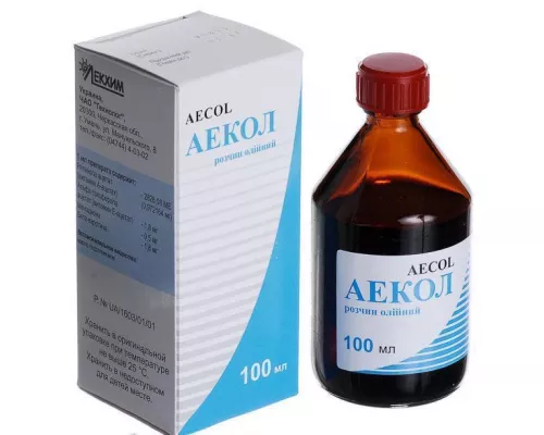 Аэкол, раствор масляный, флакон 100 мл, №1 | интернет-аптека Farmaco.ua