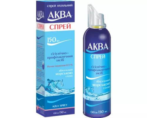 Аква Спрей, розчин назальний ізотонічний, 150 мл, 0.9% | интернет-аптека Farmaco.ua