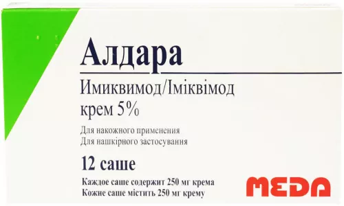 Алдара, крем, саше 250 мг, 5%, №12 | интернет-аптека Farmaco.ua