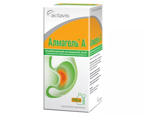 Алмагель® А, суспензія для перорального застосування, флакон 170 мл, №1 | интернет-аптека Farmaco.ua