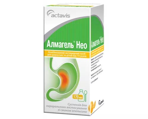 Алмагель® Нео, суспензия для перорального применения, флакон 170 мл, №1 | интернет-аптека Farmaco.ua