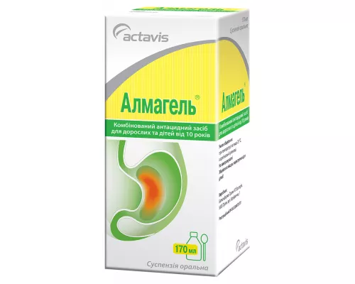 Алмагель®, суспензия для перорального применения, флакон 170 мл, №1 | интернет-аптека Farmaco.ua