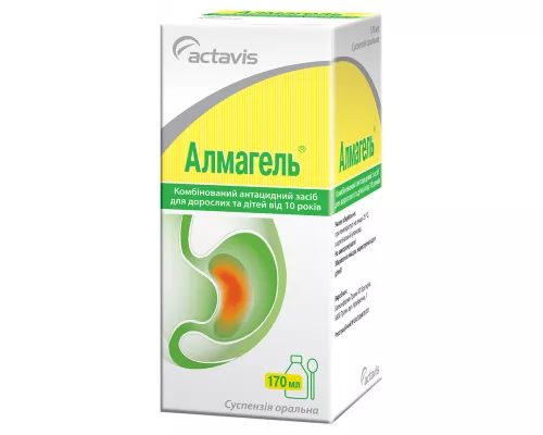 Алмагель®, суспензія для перорального застосування, флакон 170 мл, №1 | интернет-аптека Farmaco.ua