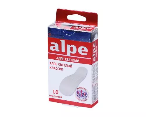 Alpe, пластырь, светлый, классический, 76 х 19 мм, №10 | интернет-аптека Farmaco.ua