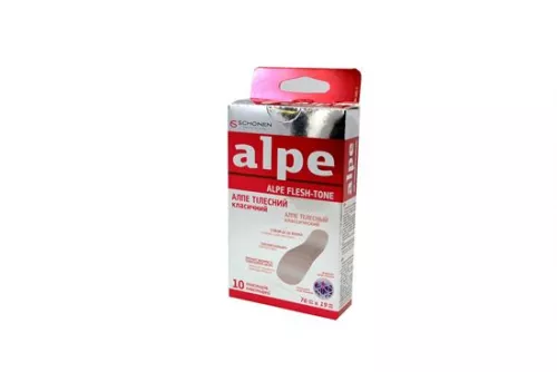 Alpe, пластырь, телесный, классический, 76 х 19 мм, №10 | интернет-аптека Farmaco.ua