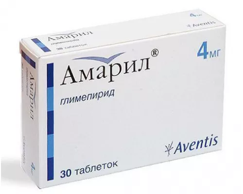 Амарил®, таблетки, 4 мг, №30 | интернет-аптека Farmaco.ua