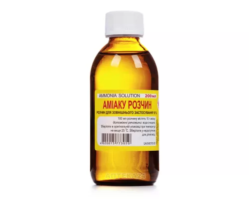 Аміак, розчин, флакон 200 мл, 10% | интернет-аптека Farmaco.ua