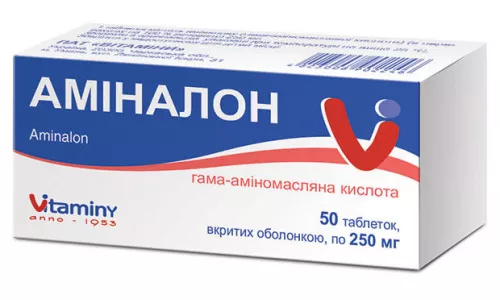 Аминалон, таблетки покрытые оболочкой, 0.25 г, №50 (10х5) | интернет-аптека Farmaco.ua
