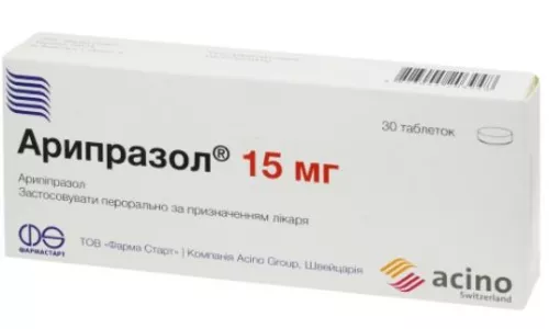 Арипразол, таблетки, 15 мг, №30 | интернет-аптека Farmaco.ua