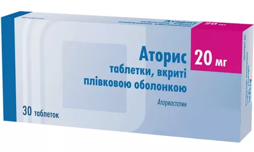 Аторис, таблетки вкриті оболонкою, 20 мг, №30 | интернет-аптека Farmaco.ua