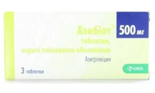 Азибіот, таблетки вкриті оболонкою, 500 мг, №3 | интернет-аптека Farmaco.ua