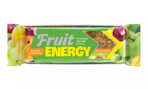 Батончик фруктовый Fruit Energy, Фруктовый микс, 30 г | интернет-аптека Farmaco.ua