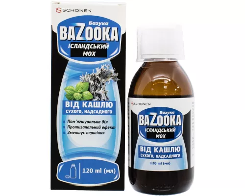 Базука Ісландський мох еліксир, сироп, 120 мл | интернет-аптека Farmaco.ua