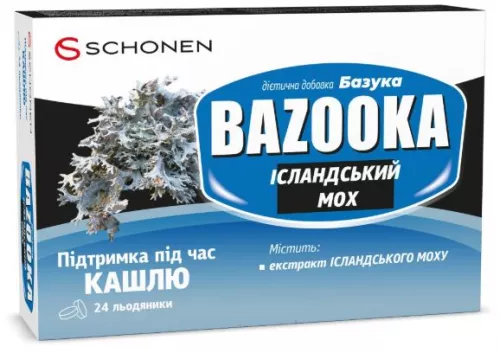 Базука Ісландський Мох, льодяники, №24 | интернет-аптека Farmaco.ua