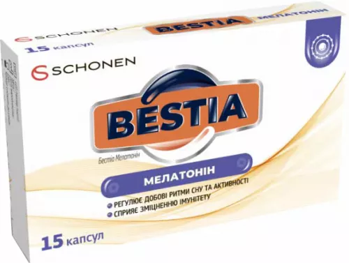 Bestia Мелатонин, капсулы, №15 | интернет-аптека Farmaco.ua