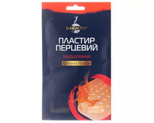 B-Health, пластырь перцовый, перфорированный, 10 х 18 см, №1 | интернет-аптека Farmaco.ua