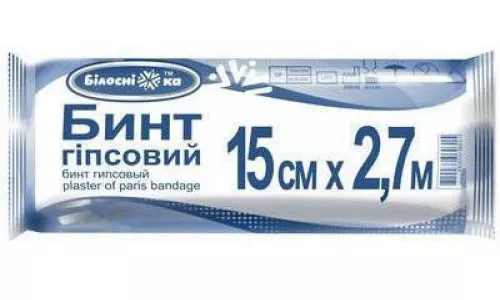 Білосніжка, бинт гіпсовий, 15 см х 2.7 м | интернет-аптека Farmaco.ua