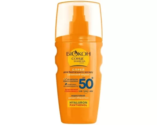 Біокон, спрей для безпечної засмаги, SPF 50+, 160 мл | интернет-аптека Farmaco.ua