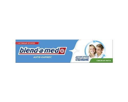 Blend-a-med Анти-карієс, делікатне відбілювання, свіжа м'ята, паста зубна, 100 мл | интернет-аптека Farmaco.ua