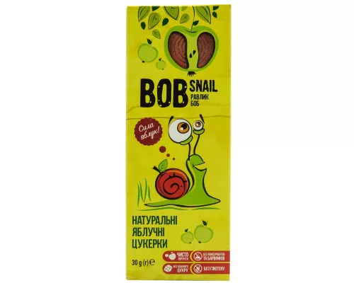 Bob Snail, цукерки натуральні, з яблуком, 30 г | интернет-аптека Farmaco.ua