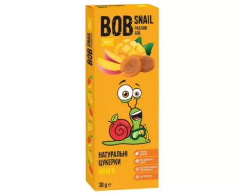 Bob Snail, цукерки натуральні, манго, 30 г | интернет-аптека Farmaco.ua