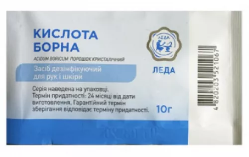 Борна кислота-Леда, порошок, дезинфікуючий засіб, пакет 10 г | интернет-аптека Farmaco.ua