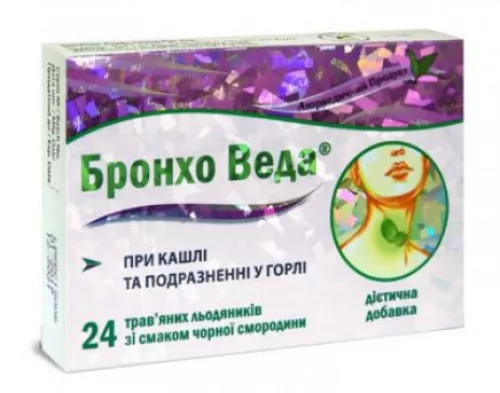 Бронхо Веда, льодяники трав'яні, зі смаком чорної смородини, №24 | интернет-аптека Farmaco.ua