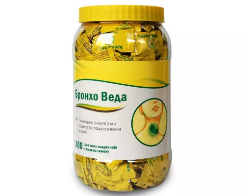 Бронхо Веда, леденцы травяные, со вкусом лимона, №300 | интернет-аптека Farmaco.ua