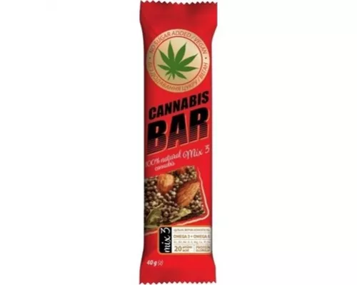 Cannabis Bar, батончик-мюслі, горіхи + насіння конопель, 40 г | интернет-аптека Farmaco.ua