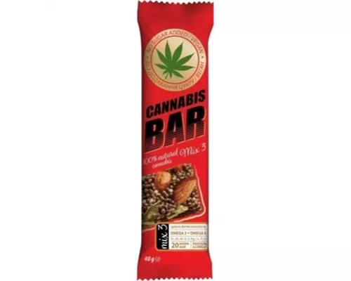 Cannabis Bar, Горіхи + Насіння канабісу, батончик-мюслі, 40 г | интернет-аптека Farmaco.ua