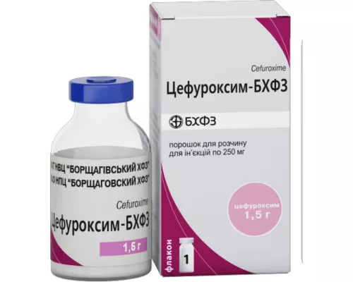 Цефуроксим-БХФЗ, порошок для раствора для инъекций, флакон 1.5 г, №1 | интернет-аптека Farmaco.ua