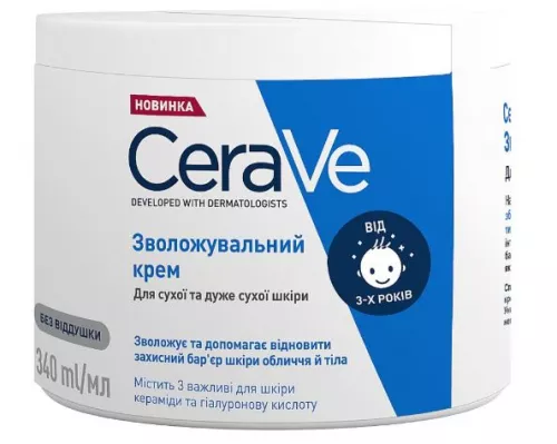 CeraVe, крем, увлажняющий, для сухой и очень сухой кожи лица и тела, 340 мл | интернет-аптека Farmaco.ua