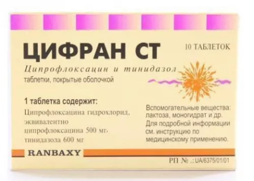 Цифран СТ, таблетки вкриті оболонкою, №10 | интернет-аптека Farmaco.ua