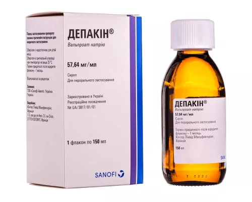 Депакін®, сироп, 57.64 мг/мл, флакон 150 мл | интернет-аптека Farmaco.ua