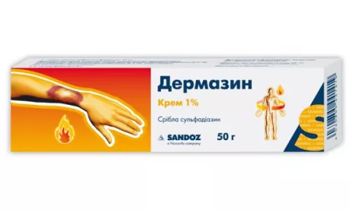 Дермазин, крем, 50 г, 1% | интернет-аптека Farmaco.ua