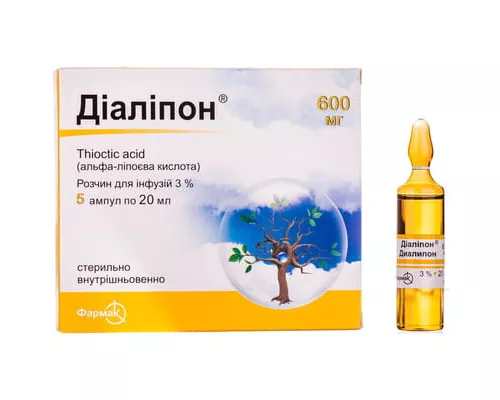 Діаліпон®, розчин для інфузій, ампули 20 мл, 3%, №5 | интернет-аптека Farmaco.ua