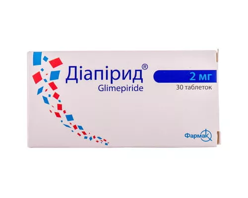 Диапирид, таблетки, 2 мг, №30 | интернет-аптека Farmaco.ua