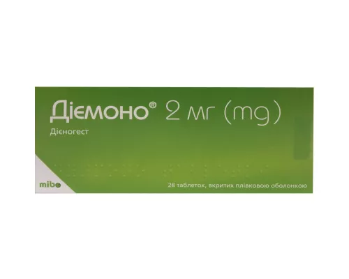 Диемоно®, таблетки покрытые оболочкой, 2 мг, №28 | интернет-аптека Farmaco.ua