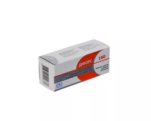 Діфорс 160, таблетки вкриті плівковою оболонкою, 5 мг/160 мг, №10 | интернет-аптека Farmaco.ua