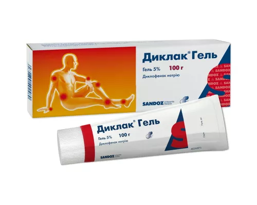 Диклак ® Гель, туба 100 г, 5% | интернет-аптека Farmaco.ua